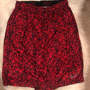 Dri-Fit Red and Black Camo Nike Shorts